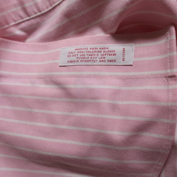 Brooks Brothers Traditional Fit Non-Iron Short Sleeve Button Down Pink 15.5 - Picture 5 of 6
